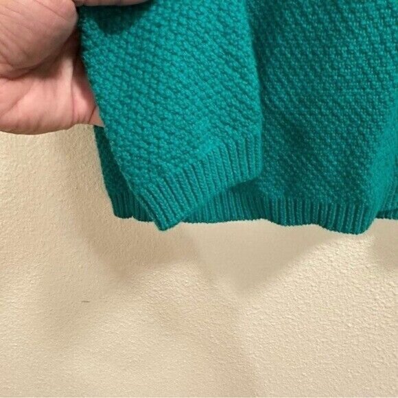 Ann Taylor LOFT Knit Sweater Size Small Green Long Sleeve Shoulder Button Detail - Picture 6 of 7